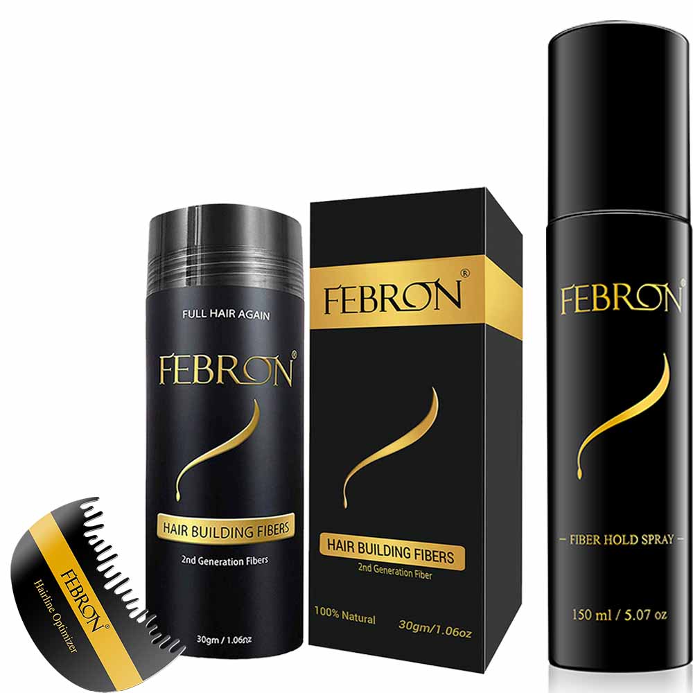 Hair fibers spray applicator fiberhold spray hair loss kit FebronFebron® SILVER KIT 10% OFF | Hair Thickening Fibers Kit