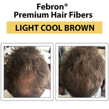 Load image into Gallery viewer, FEBRON hair building fibers kit for men’s thinning crown and frontal hairline light cool brown color
