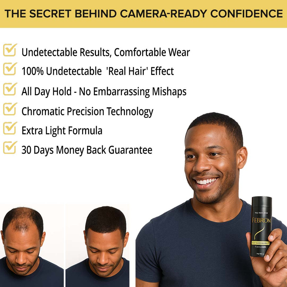 Febron Hair Building Fibers 30g 1.06oz - The Perfect Hair Loss Concealer For Men & Women