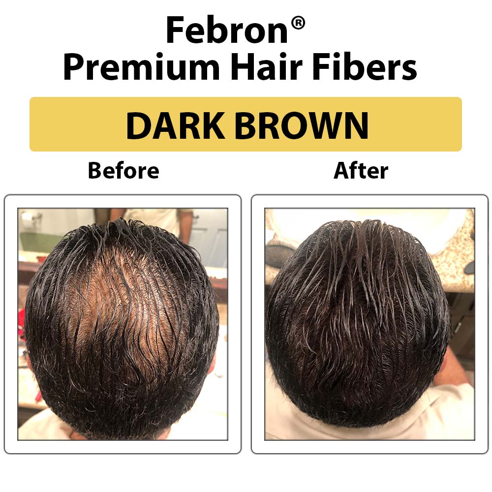 3 IN 1 Premium Febron Hair Building Fibers dark brown color | Febron