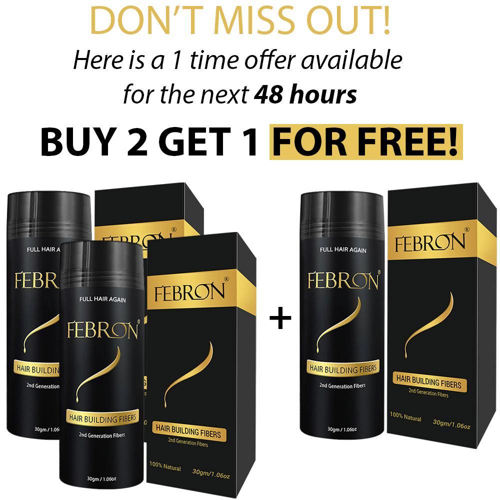 Premium Febron Hair Building Fibers | Buy 2 Get 1 For Free