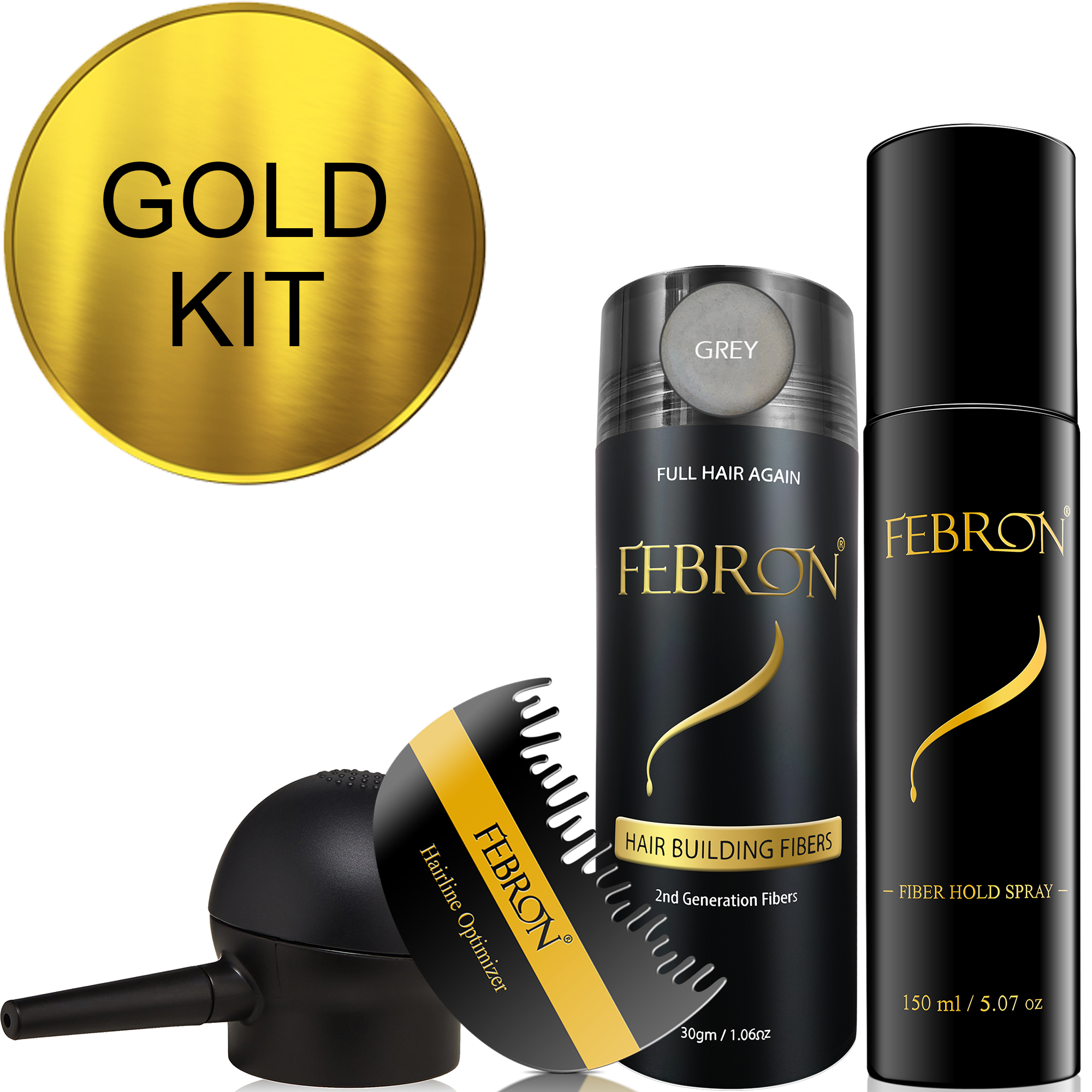 Febron® GOLD KIT 15% OFF | Hair Fibers Set